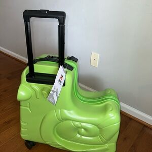 Vibrant Green Rolling Toy Suitcase